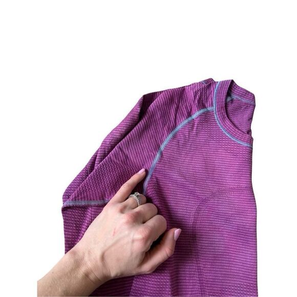 Lululemon Swiftly Tech Long Sleeve Top size 6 Purple Pink Flawed - Picture 5 of 9